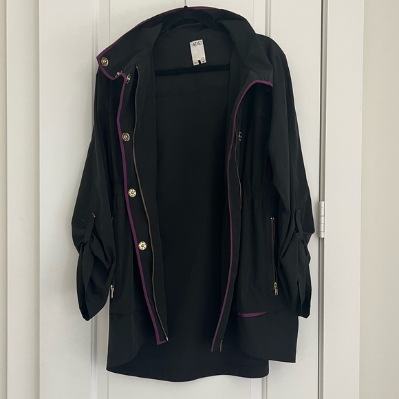 Ali Ro Jackets & Coats Ali Ro Rain Jacket With Cinched Waist And